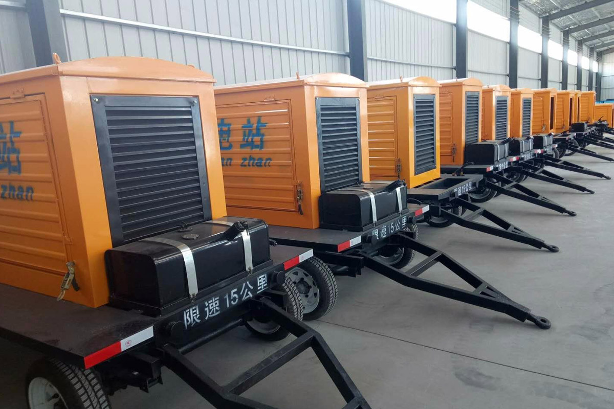 鄢陵发电机租赁施工现场